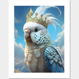 Blue Budgie Pet design Posters and Art